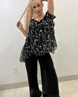 Comodo silky Palazzo Pants (Black) - Palazzo Couture Online