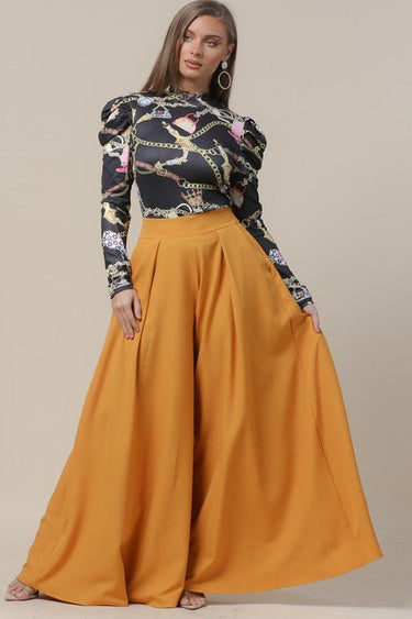 Custom gift chain mix graphic Top - Palazzo Couture Online