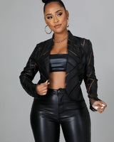 Cut Em' Off Jacket (Black) - Palazzo Couture Online