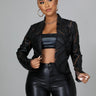Cut Em' Off Jacket (Black) - Palazzo Couture Online