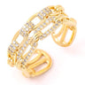 CZ Double Chain Link Ring - Palazzo Couture Online