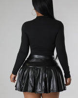Dalia Skirt (Black) - Palazzo Couture Online