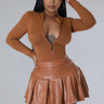 Dalia Skirt (Mocha) - Palazzo Couture Online