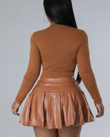 Dalia Skirt (Mocha) - Palazzo Couture Online