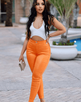 Expensive Views Metallic Orange Pants - Palazzo Couture Online