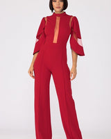 First Date Jumpsuit (Red) - Palazzo Couture Online