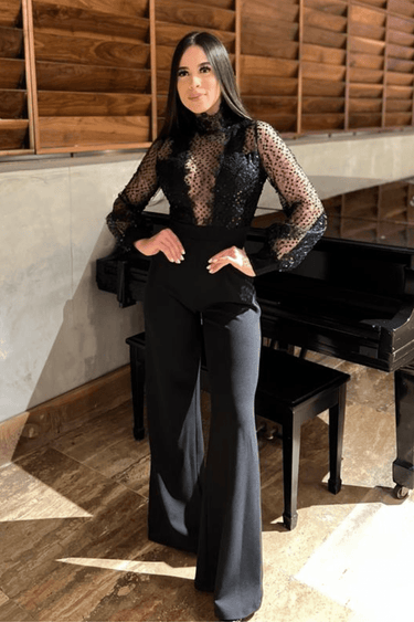 First Impression Black Jumpsuit - Palazzo Couture Online