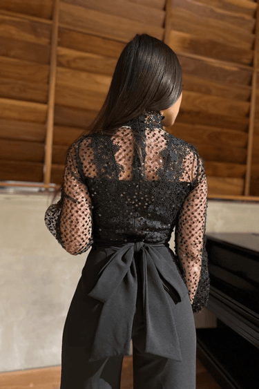 First Impression Black Jumpsuit - Palazzo Couture Online