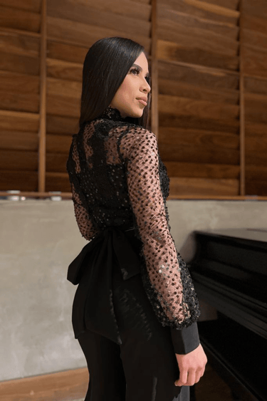 First Impression Black Jumpsuit - Palazzo Couture Online