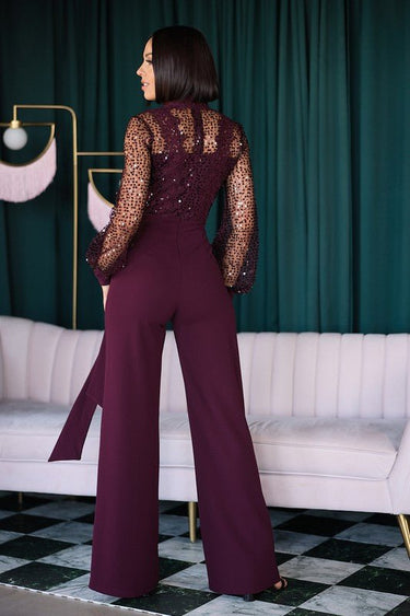 First Impression Blue Jumpsuit - Palazzo Couture Online