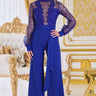 First Impression Blue Jumpsuit - Palazzo Couture Online
