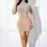 Forever Party Nude Mini Dress (Nude) - Palazzo Couture Online
