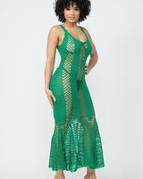 Fresh Day Green Cover Up Dress - Palazzo Couture Online