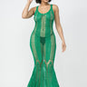 Fresh Day Green Cover Up Dress - Palazzo Couture Online