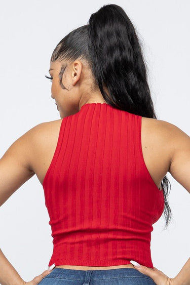 Frog Button Detail Top (Black) - Palazzo Couture Online