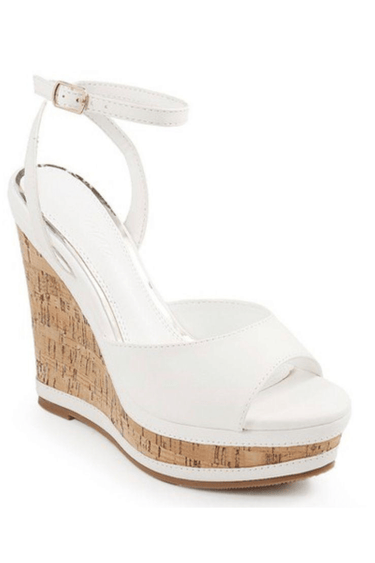 High Class Lifestyle Wedges (white) - Palazzo Couture Online