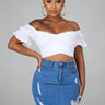 Hot Stuff White Crop Top - Palazzo Couture Online