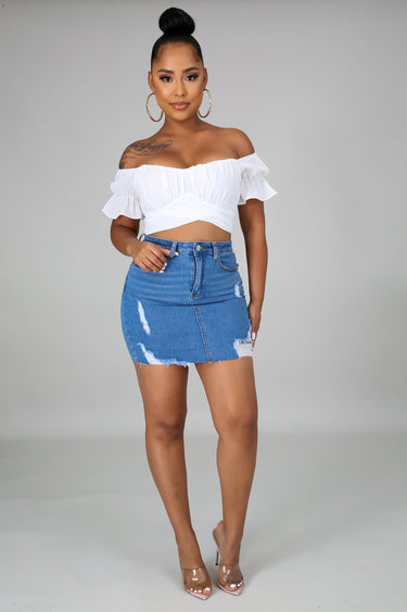 Hot Stuff White Crop Top - Palazzo Couture Online