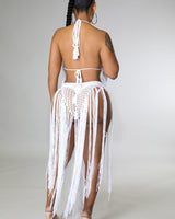 Hottest Days White Cover Up - Palazzo Couture Online