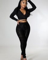 IG Baddie Legging Set Black - Palazzo Couture Online