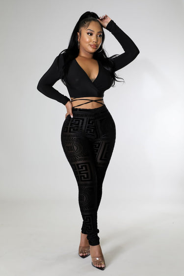 IG Baddie Legging Set Black - Palazzo Couture Online
