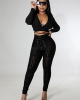 IG Baddie Legging Set Black - Palazzo Couture Online