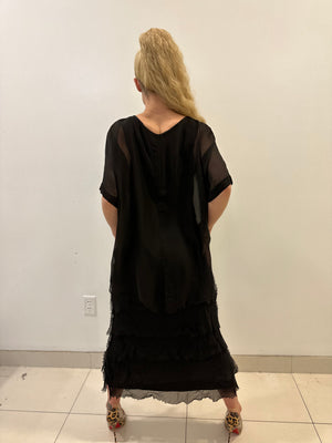 Bellissima Donna Italian Maxi Dress (Black)