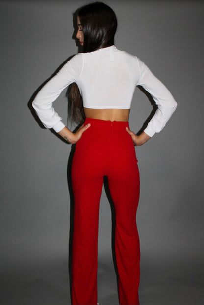 Return to Me Wide Pants (Red)