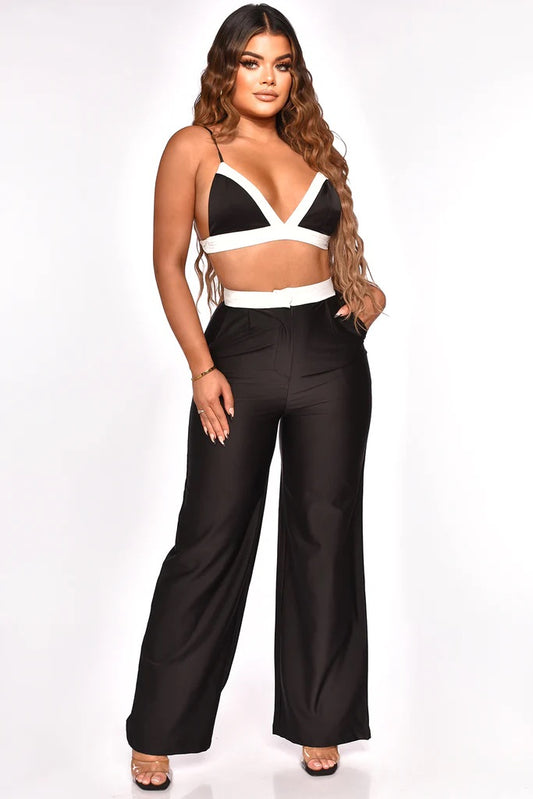 Passion and Love Black Pant Set