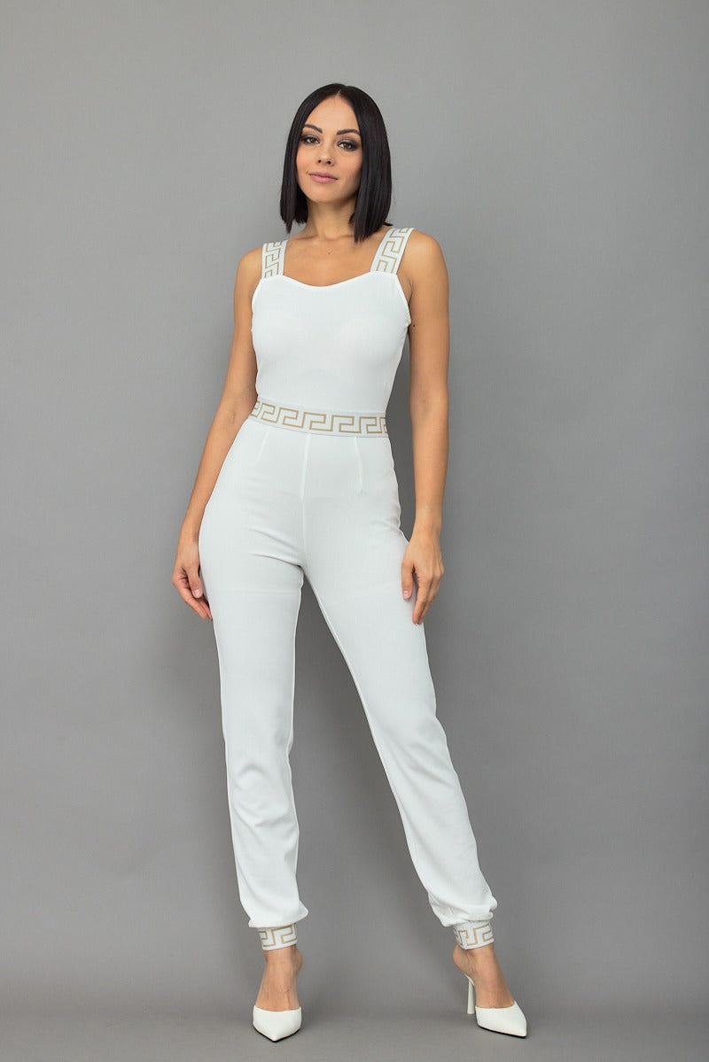 Eyes On You Jumpsuit (White)