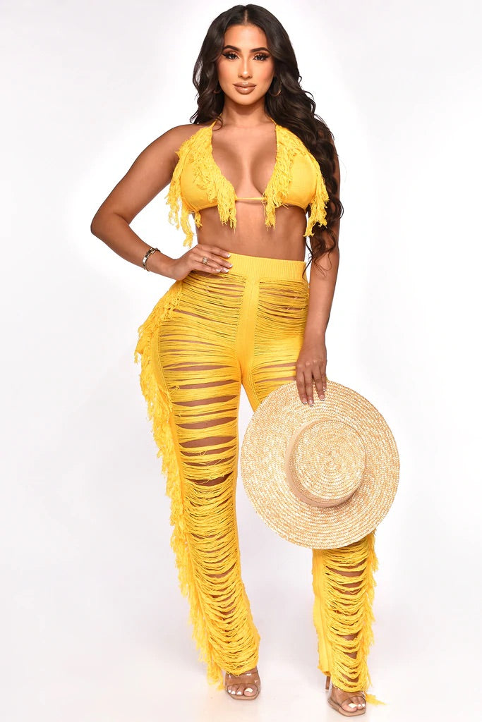Sunshine Babe Yellow Cover Up