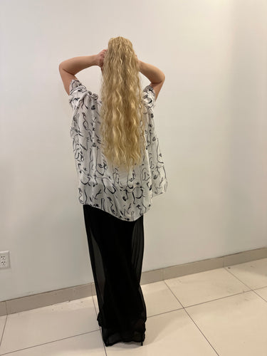 Splendida Silky Italian Blouse (White)