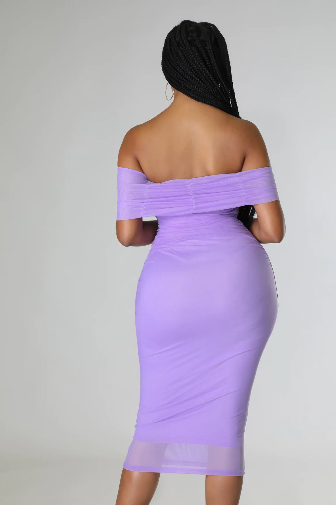 Sincerely Yours Ruched  Lilac Dress