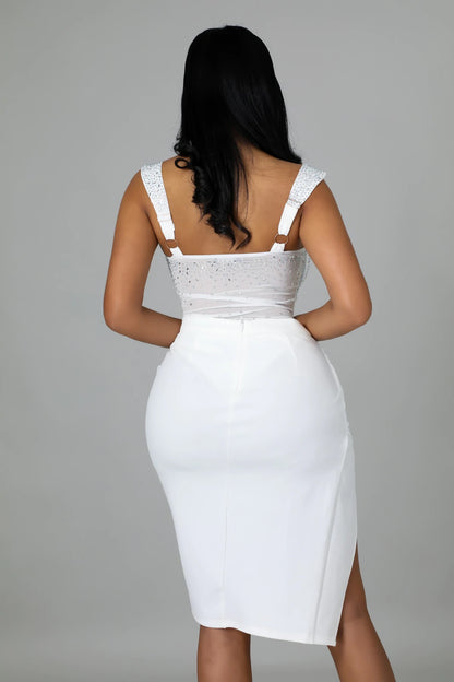 Lucky Me Skirt Set (White)