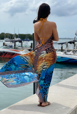 Celina Animal Print Dream Maxi Dress