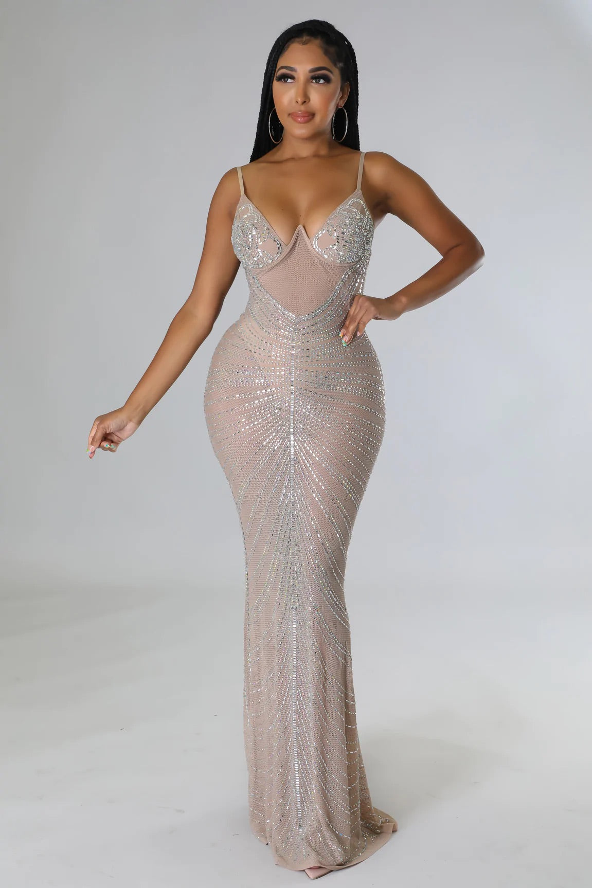 Perfectly Charming Nude Gown