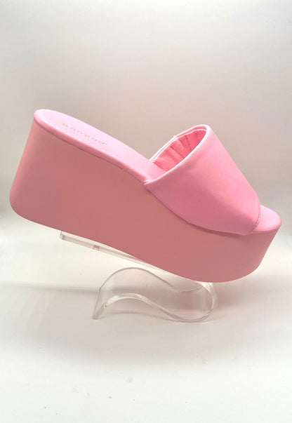 Hello Summer  Wedge Sandal (Pink)