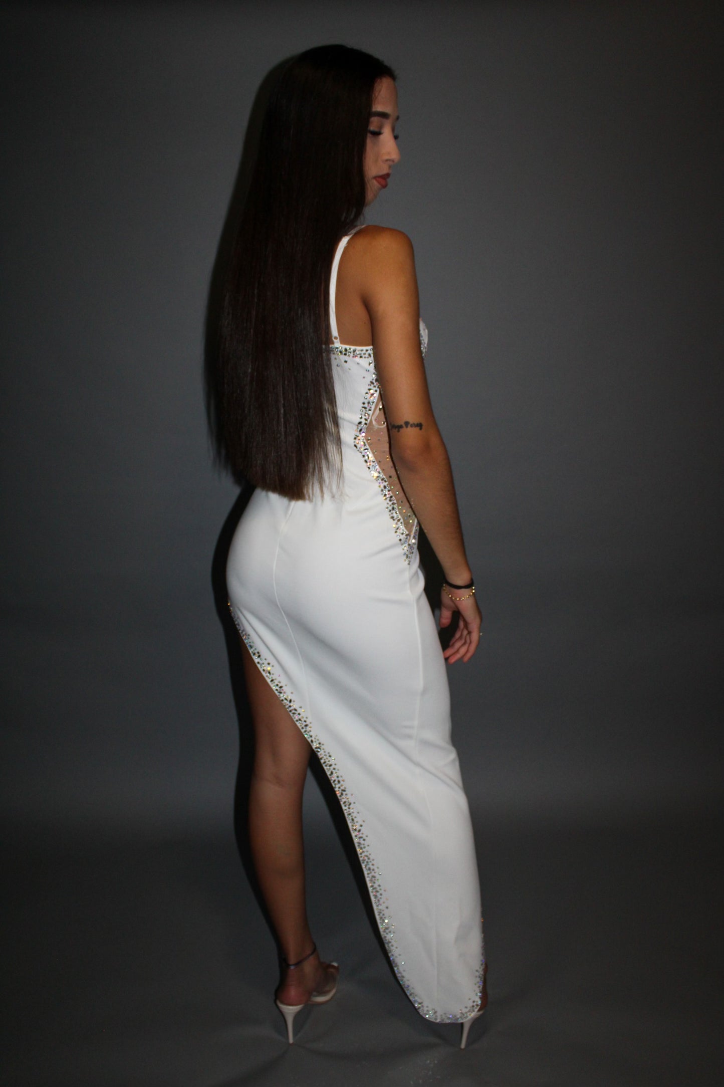 Half  Past Midnight Maxi Dress White