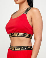 Kalira Palazzo Pants Set Red - Palazzo Couture Online