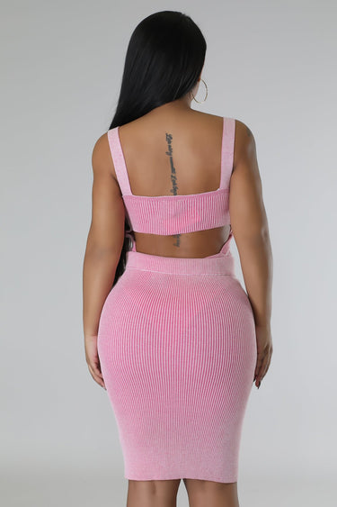 Kathy Gal Bodysuit Skirt Set Pink - Palazzo Couture Online