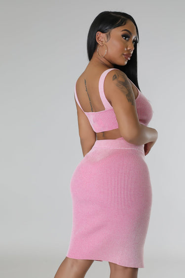 Kathy Gal Bodysuit Skirt Set Pink - Palazzo Couture Online