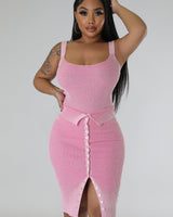 Kathy Gal Bodysuit Skirt Set Pink - Palazzo Couture Online
