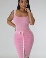 Kathy Gal Bodysuit Skirt Set Pink - Palazzo Couture Online