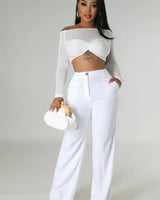 Khloie Top White - Palazzo Couture Online