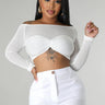 Khloie Top White - Palazzo Couture Online