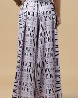 Lilac Vogue Wide Leg Palazzo Pants - Palazzo Couture Online