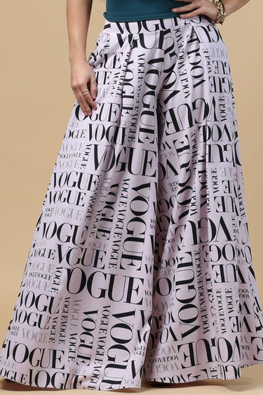 Lilac Vogue Wide Leg Palazzo Pants - Palazzo Couture Online