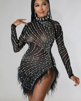 Look at Me Mini Dress (Black) - Palazzo Couture Online