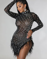 Look at Me Mini Dress (Black) - Palazzo Couture Online