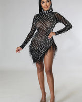 Look at Me Mini Dress (Black) - Palazzo Couture Online